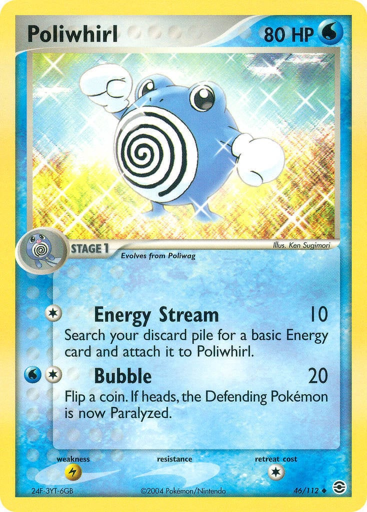 Poliwhirl - EX RossoFuoco e VerdeFoglia 46/112 [ Italiano / Inglese ]