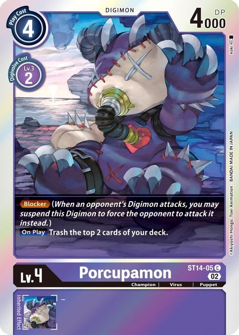 Porcupamon ST14-05 [ Inglese / Giapponese ]