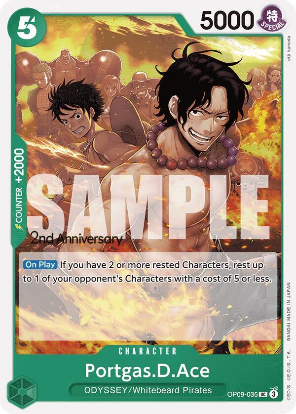 Portgas D Ace OP09-035 [ Inglese / Giapponese / Francese / Cinese Semplificato ]