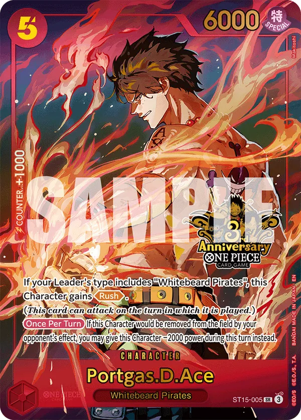 Portgas. D. Ace ST15-005 [ Inglese / Giapponese / Francese / Cinese Semplificato ]