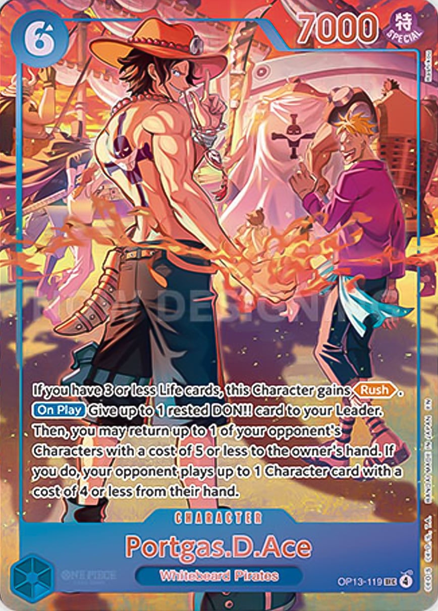 Portgas. D. Ace OP13-119 [ Inglese / Giapponese / Francese / Cinese Semplificato ]