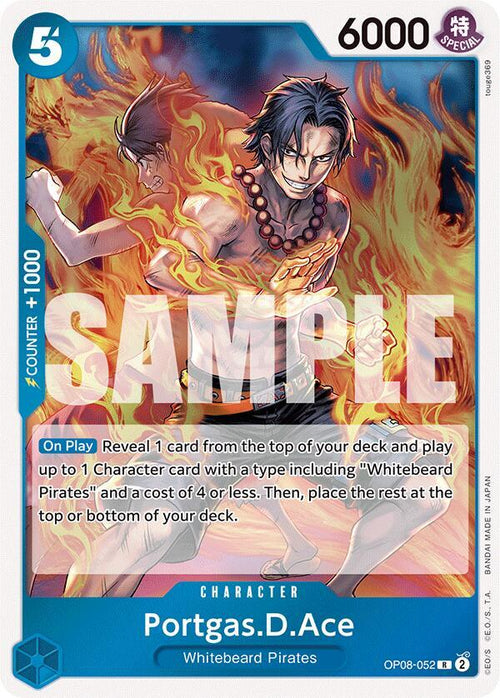 Portgas. D. Ace OP08-052 [ Inglese / Giapponese / Francese / Cinese Semplificato ]