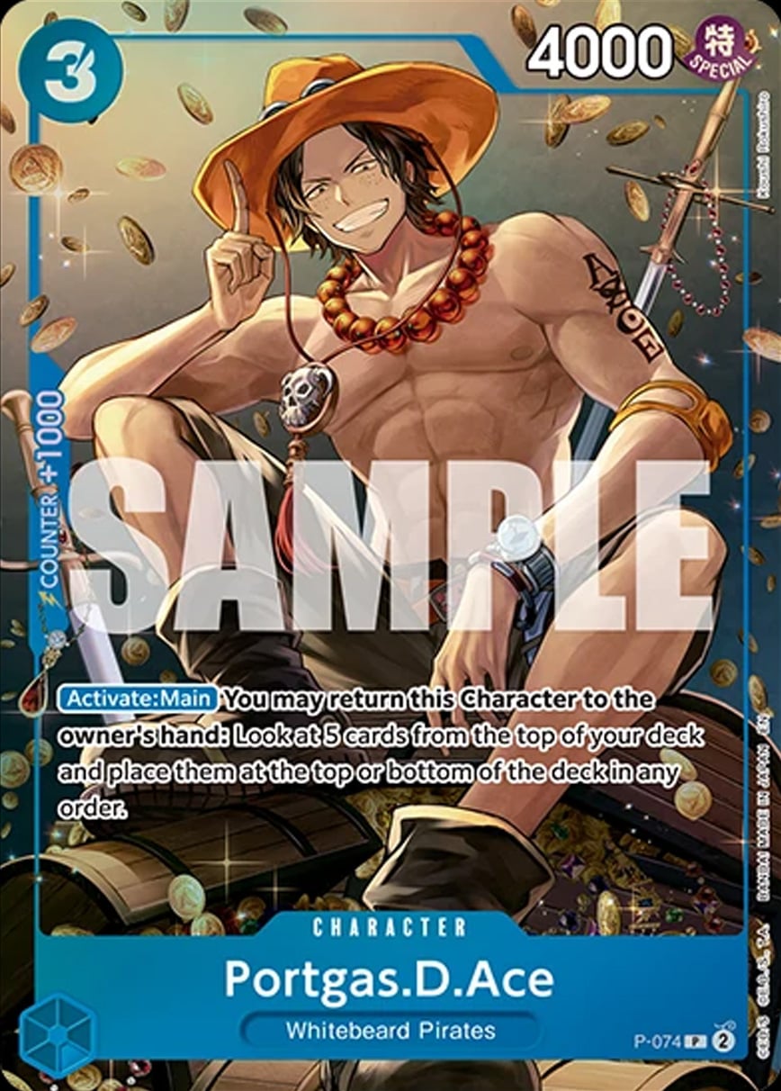 Portgas. D. Ace P-074 [ Inglese / Giapponese / Francese / Cinese Semplificato ]