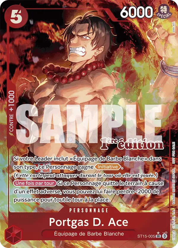 Portgas. D. Ace ST15-005 [ Inglese / Giapponese / Francese / Cinese Semplificato ]