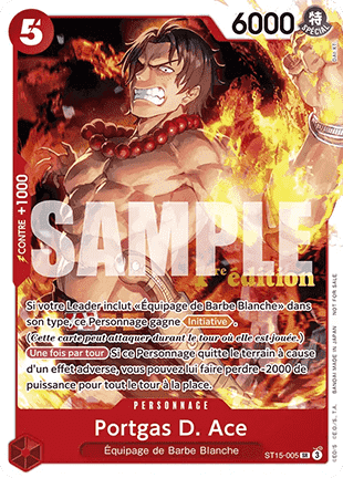Portgas. D. Ace ST15-005 [ Inglese / Giapponese / Francese / Cinese Semplificato ]