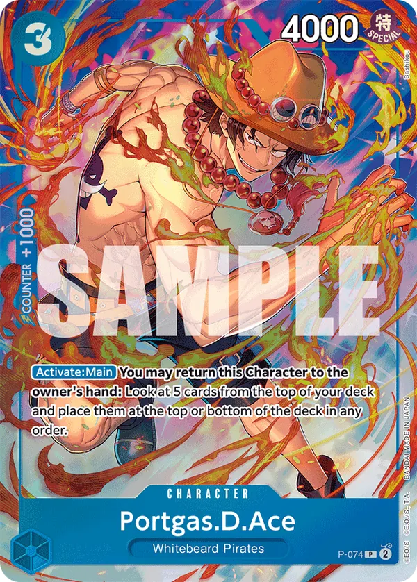 Portgas. D. Ace P-074 [ Inglese / Giapponese / Francese / Cinese Semplificato ]