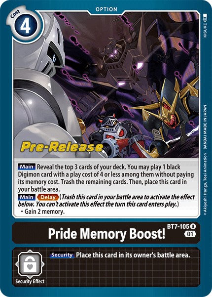 Pride Memory Boost! BT7-105 [ Inglese / Giapponese ]