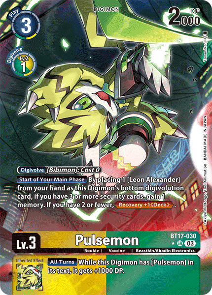 Pulsemon BT17-030 [ Inglese / Giapponese ]