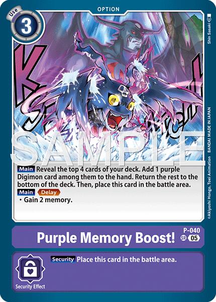 Purple Memory Boost! P-040 [ Inglese / Giapponese ]