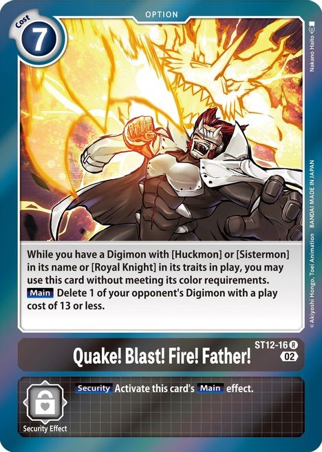 Quake! Blast! Fire! Father! ST12-016 [ Inglese / Giapponese ]