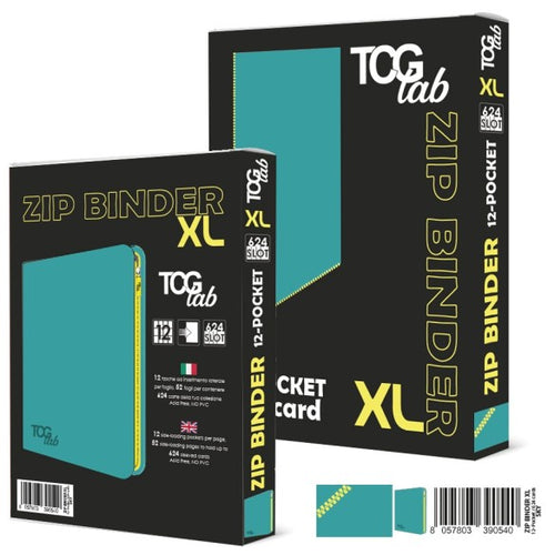 TCG LAB Zip Binder XL 12-Pocket Sky con Zip Gialla – Raccoglitore Extra Large (624 Slot)