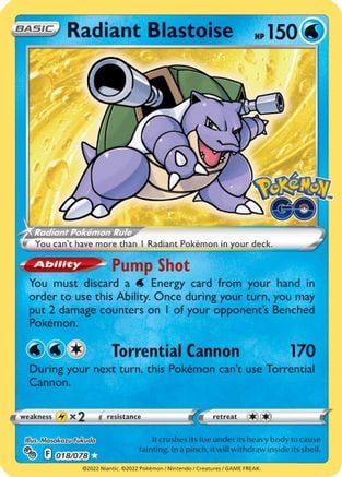 Blastoise Lucente - Pokémon GO 018/078 [ Italiano / Inglese ]