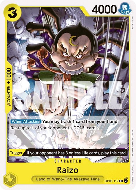 Raizo OP06-112 [ Inglese / Giapponese / Francese / Cinese Semplificato ]