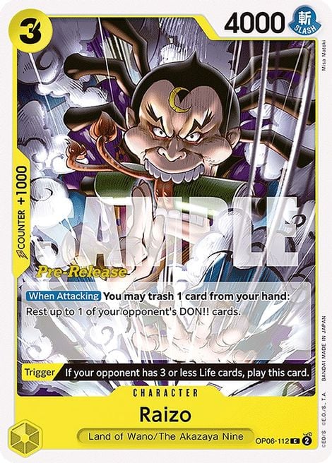 Raizo OP06-112 [ Inglese / Giapponese / Francese / Cinese Semplificato ]