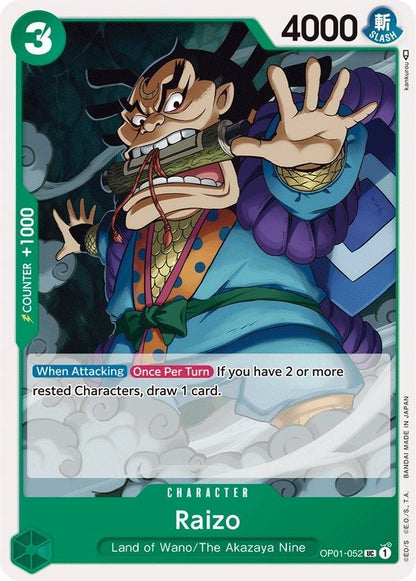 Raizo OP01-052 [ Inglese / Giapponese / Francese / Cinese Semplificato ]