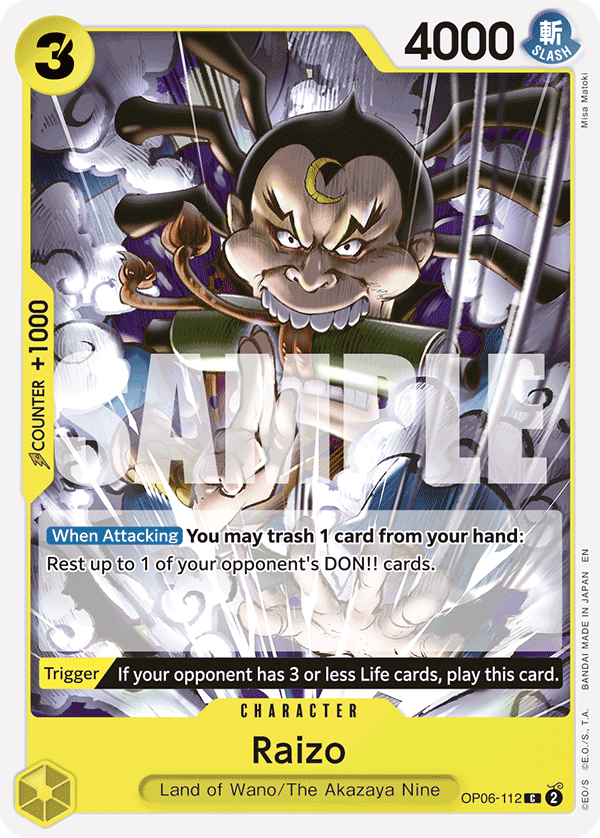 Raizo OP06-112 [ Inglese / Giapponese / Francese / Cinese Semplificato ]