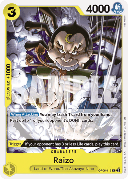 Raizo OP06-112 [ Inglese / Giapponese / Francese / Cinese Semplificato ]