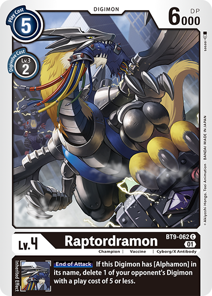 Raptordramon BT9-062 [ Inglese / Giapponese ]