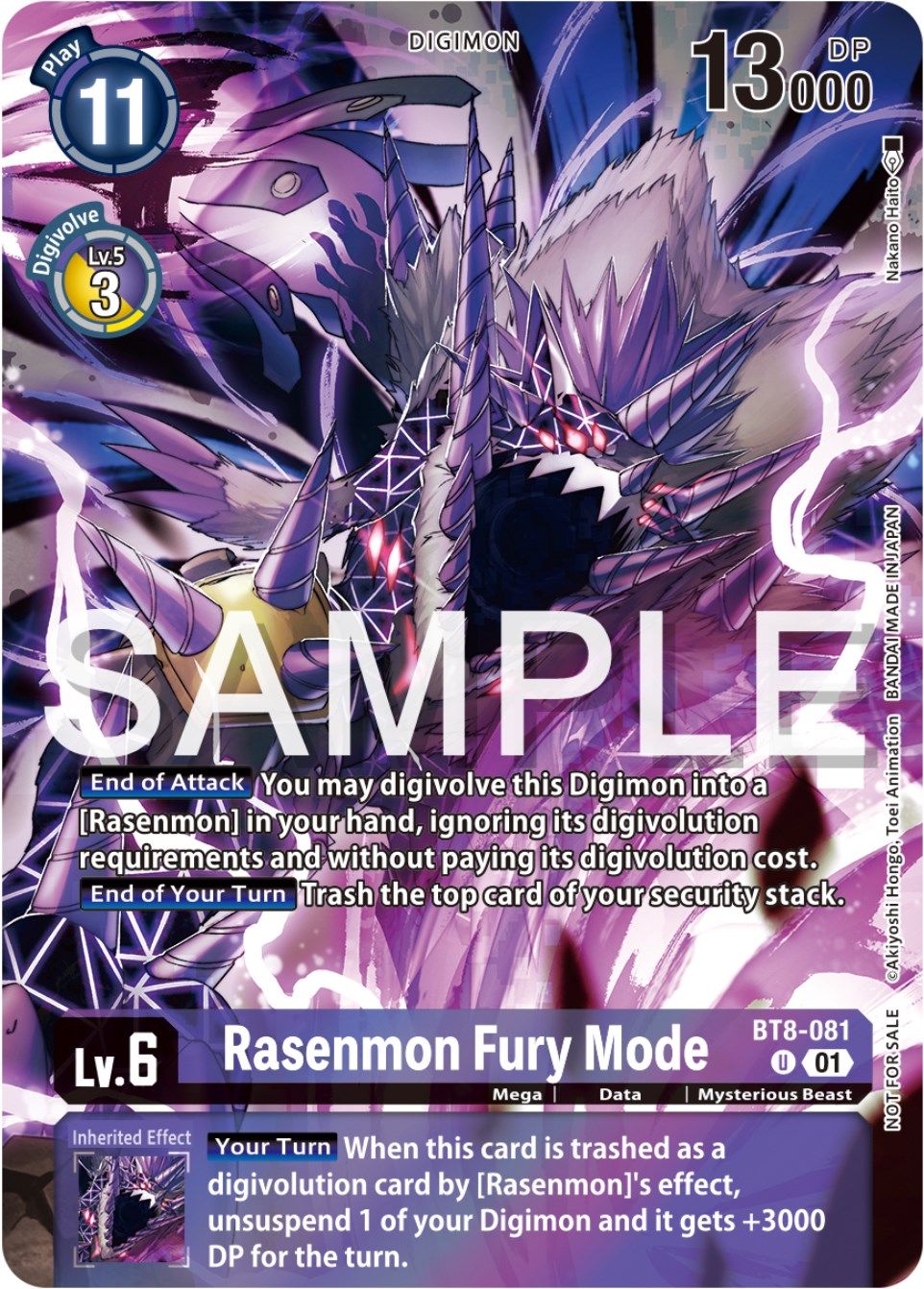 Rasenmon Fury Mode BT8-081 [ Inglese / Giapponese ]