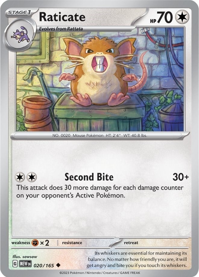 Raticate - 151 020/165 [ Italiano / Inglese ]