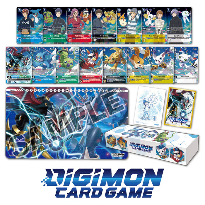 Digimon Card Game Adventure Box 2 The Beginning Playmat 30 Carte 55 Sleeves Storage Box Movie Edition ENG