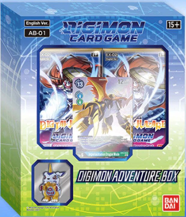 Digimon Card Game Adventure Box AB - 01 4 Booster Mini Figure Memory Counter Promo Card Alternate Art ENG