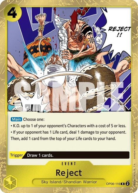 Reject OP06-116 [ Inglese / Giapponese / Francese / Cinese Semplificato ]