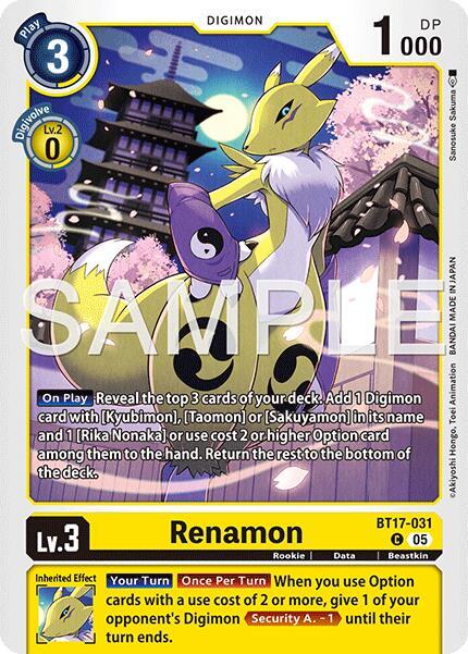 Renamon BT17-031 [ Inglese / Giapponese ]