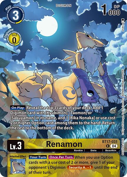 Renamon BT17-031 [ Inglese / Giapponese ]