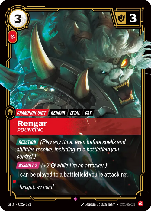 Rengar - Pouncing (RARE) [ Inglese / Cinese Semplificato ]