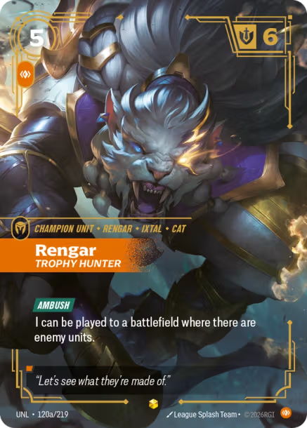 Rengar - Trophy Hunter (EPIC) [ Inglese / Cinese Semplificato ]