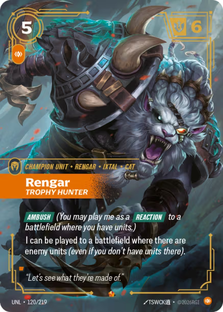 Rengar - Trophy Hunter [ Inglese / Giapponese / Cinese Semplificato ]