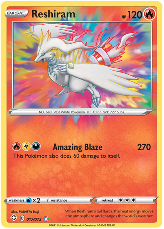 Reshiram - Destino Splendente 017/072 [ Italiano / Inglese ]