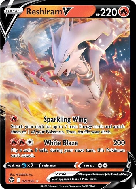 Reshiram V - Tempesta Argentata 024/195 [ Italiano ]