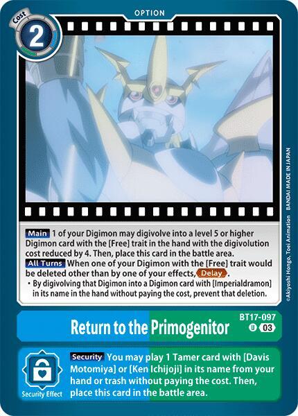 Return to the Primogenitor BT17-097 [ Inglese / Giapponese ]