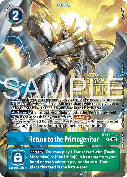 Return to the Primogenitor BT17-097 [ Inglese / Giapponese ]