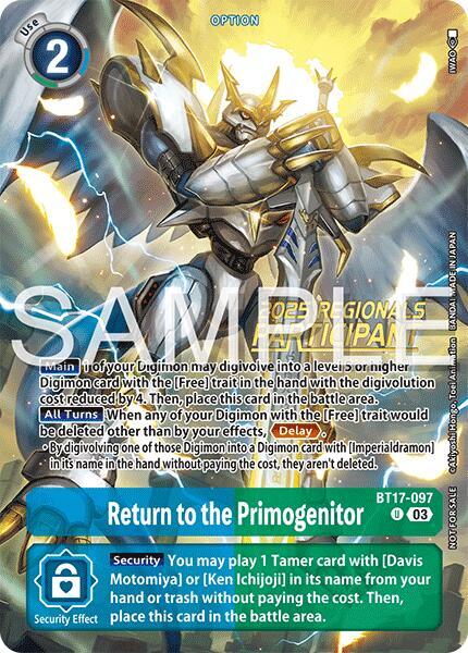 Return to the Primogenitor BT17-097 [ Inglese / Giapponese ]
