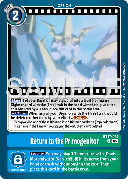 Return to the Primogenitor BT17-097 [ Inglese / Giapponese ]
