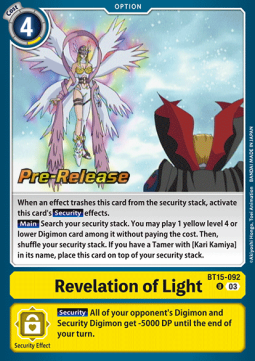 Revelation of Light BT15-092 [ Inglese / Giapponese ]
