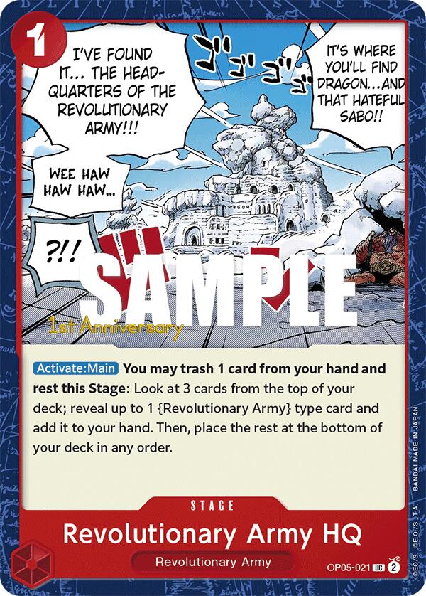 Revolutionary Army HQ OP05-021 [ Inglese / Giapponese / Francese / Cinese Semplificato ]