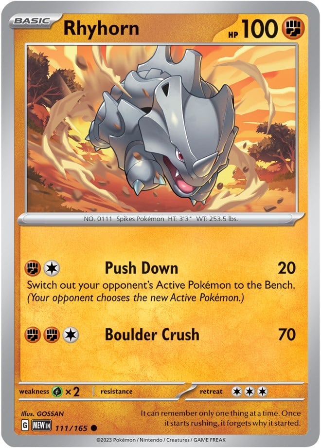 Rhyhorn - 151 111/165 [ Italiano / Inglese ]