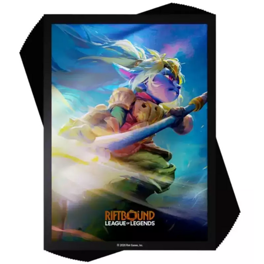Riftbound League of Legends Unleashed Poppy Art Sleeves 100 Bustine Protettive Standard 66x91mm