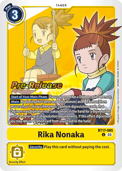 Rika Nonaka BT17-085 [ Inglese / Giapponese ]