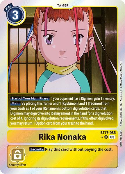 Rika Nonaka BT17-085 [ Inglese / Giapponese ]