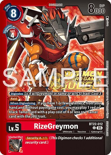 RizeGreymon BT22-012 [ Inglese / Giapponese ]