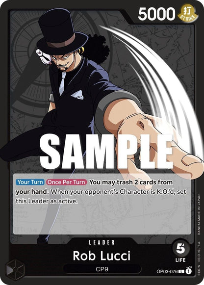 Rob Lucci OP03-076 [ Inglese / Giapponese / Francese / Cinese Semplificato ]