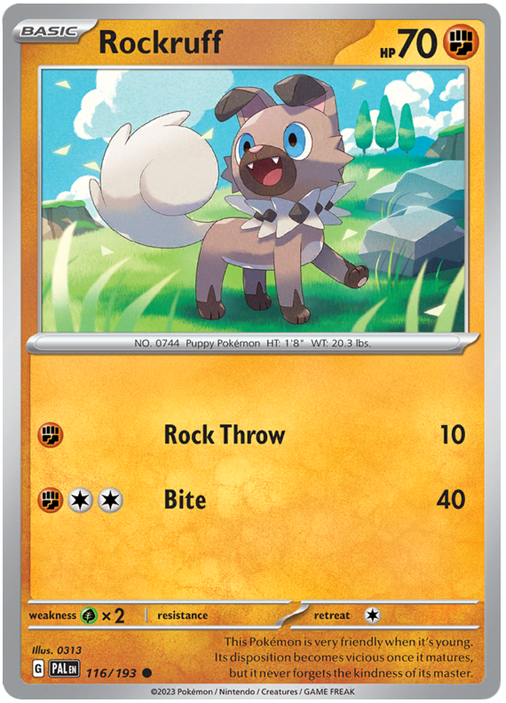 Rockruff - Evoluzioni a Paldea 116/193 [ Italiano ]