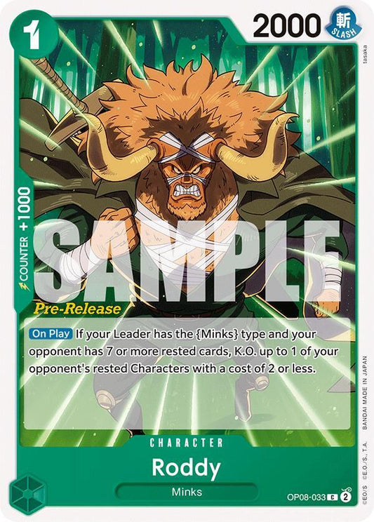 Roddy OP08-033 [ Inglese / Giapponese / Francese / Cinese Semplificato ]