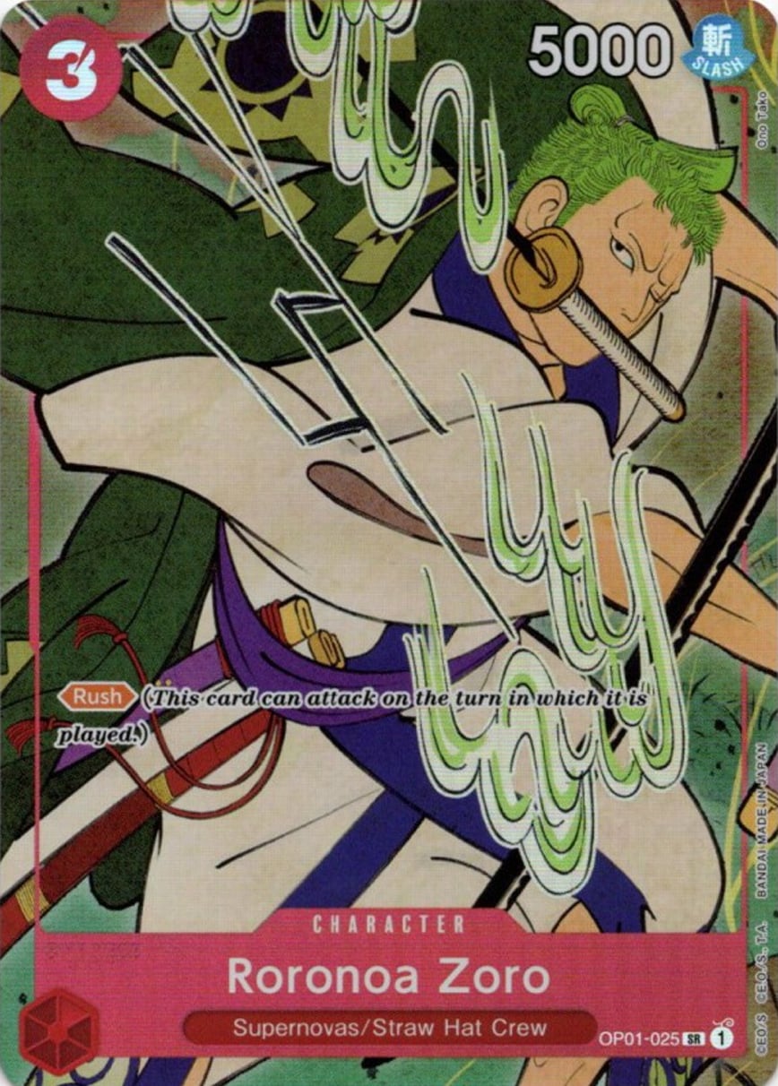 Roronoa Zoro OP01-025 [ Inglese / Giapponese / Francese / Cinese Semplificato ]
