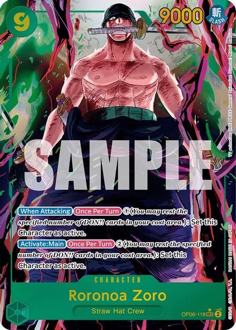Roronoa Zoro OP06-118 [ Inglese / Giapponese / Francese / Cinese Semplificato ]
